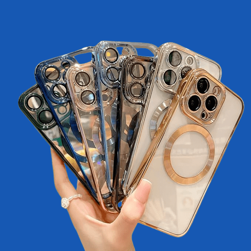 FUNDA MAGNÉTICA DE LUJO CON PROTECTOR DE CAMARA PARA IPHONE 😍